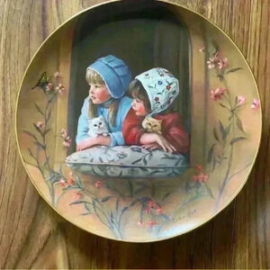 Plate "Sunday Best" By S. Kuck 1983 23k Gold Trim. Vintage Collection